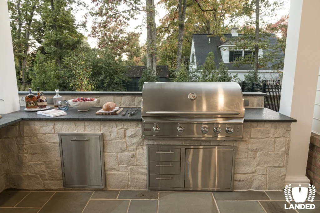 backyard grilling area